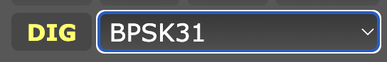 openwebrx+ digital modes dropbown